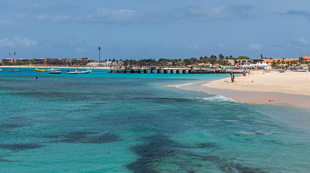 Playa de Santa Maria en la Isla de Sal