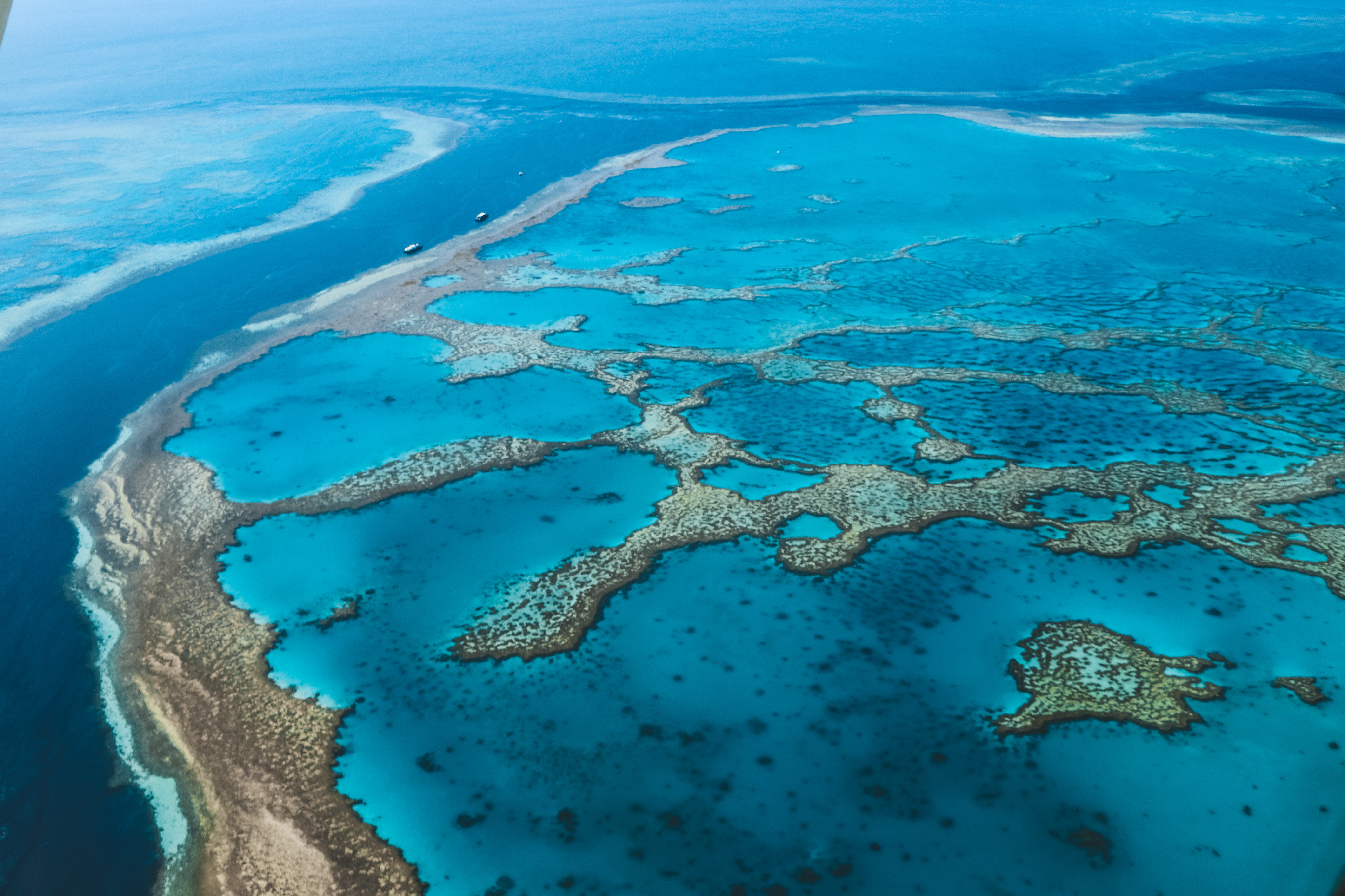 Vista aérea de la Gran Barrera de Coral
